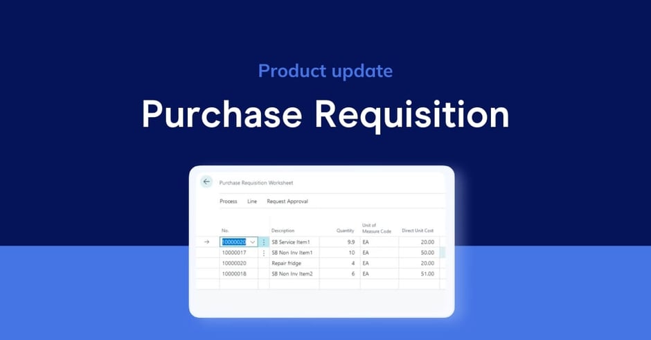 Purchase requisition product update
