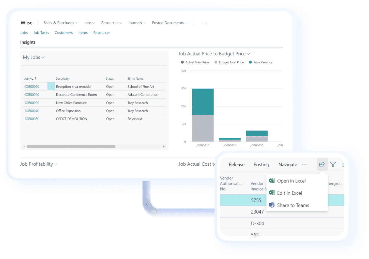 Wiise product insights and excel
