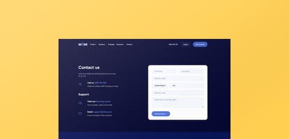 Wiise contact website page