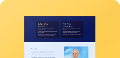 Wiise customers website page