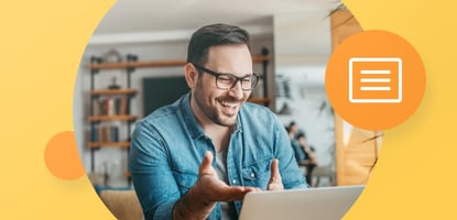 Man looking at resource notes