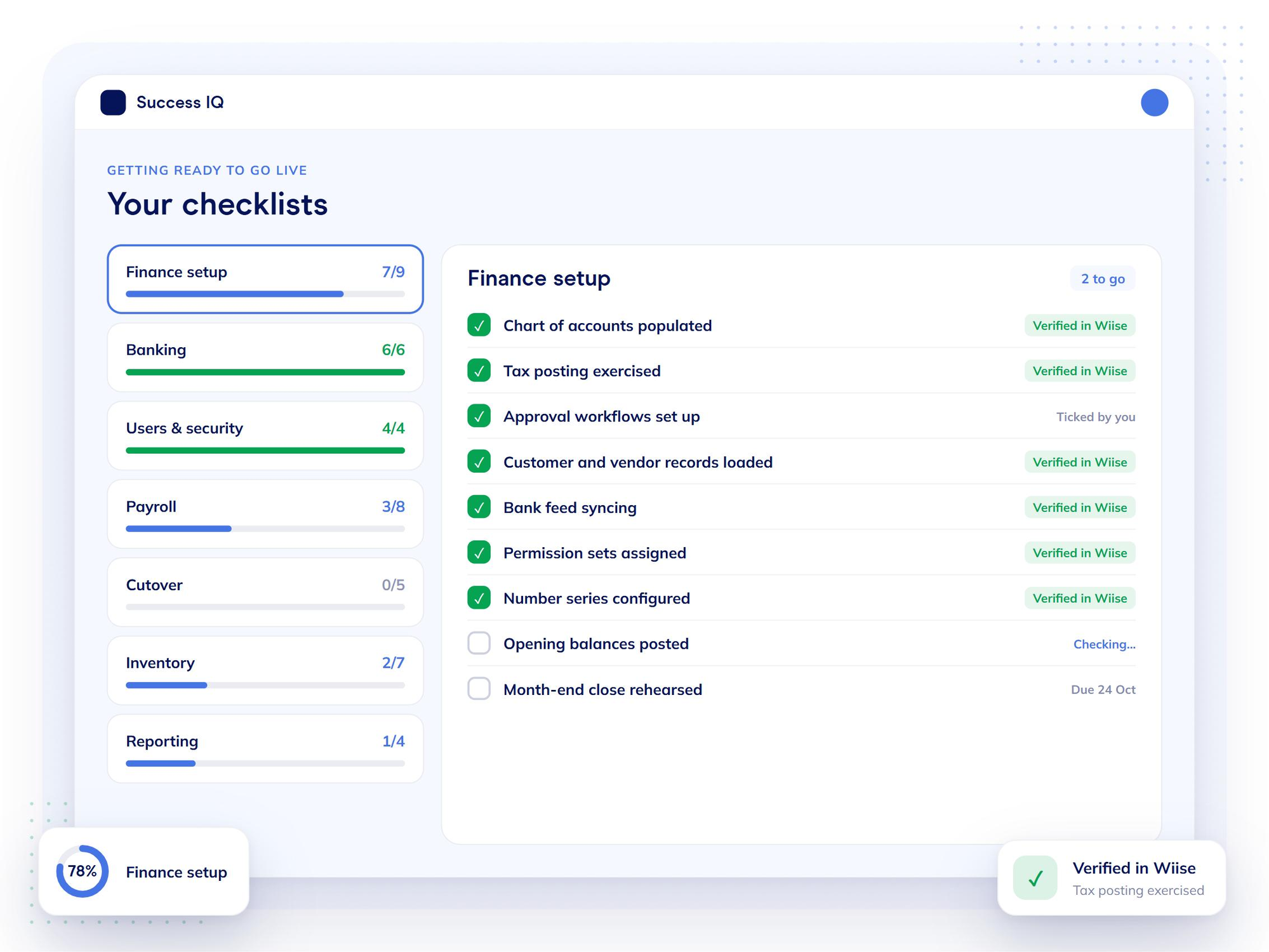 SuccessIQ - Checklists