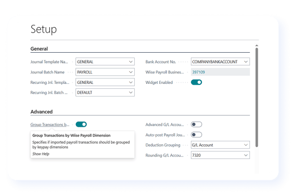 payroll dimensions