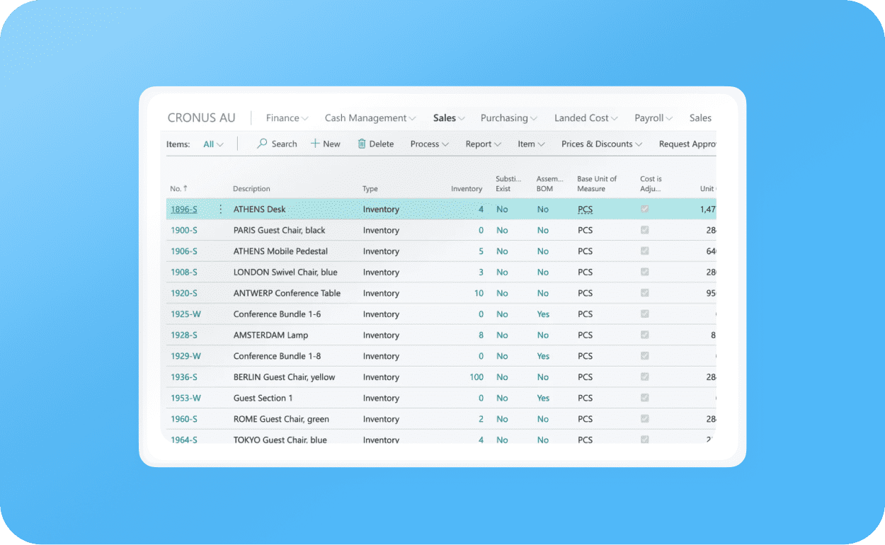 Wiise product inventory