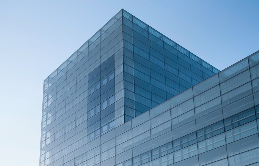 Office building against the sky