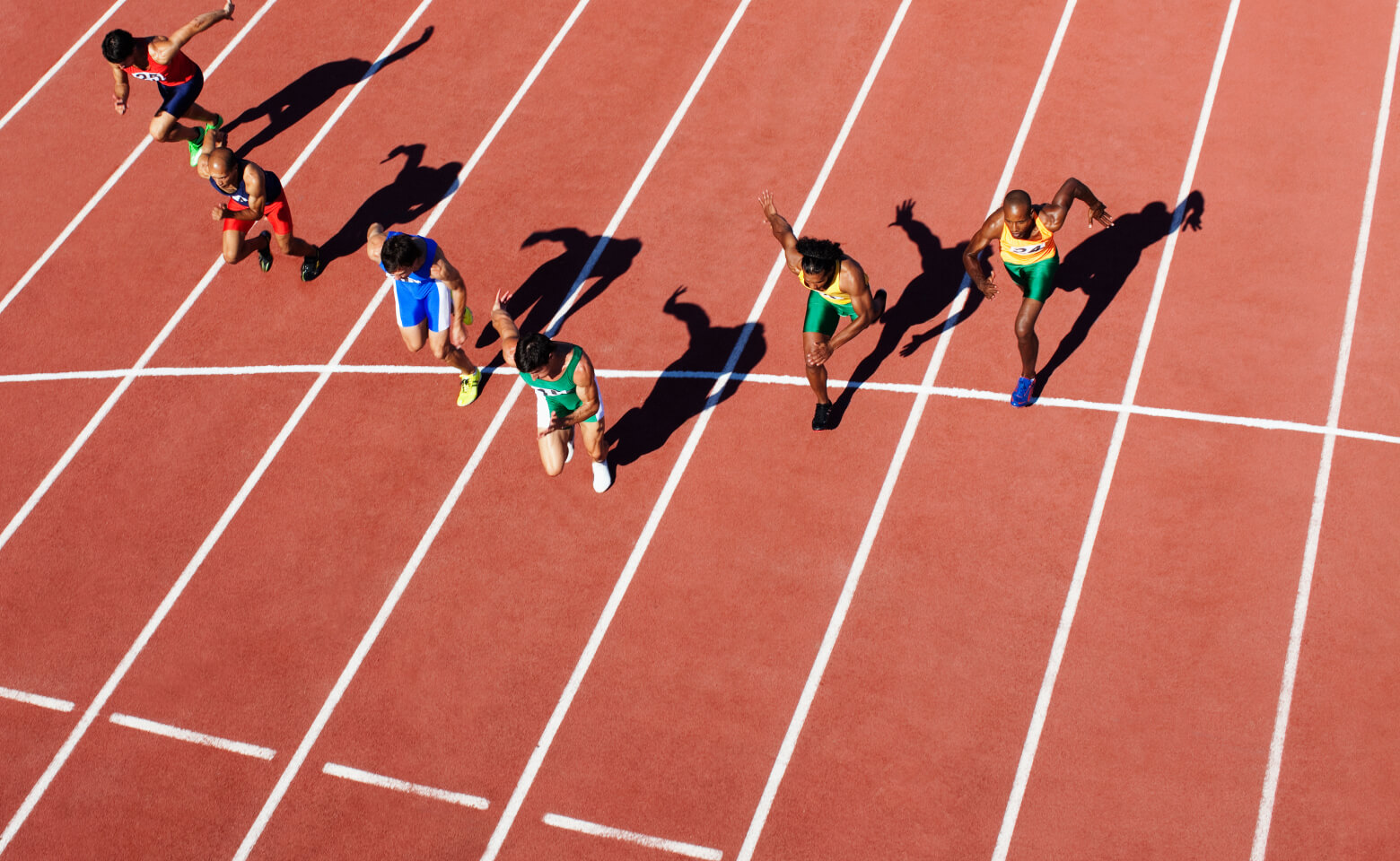 Racers on a track